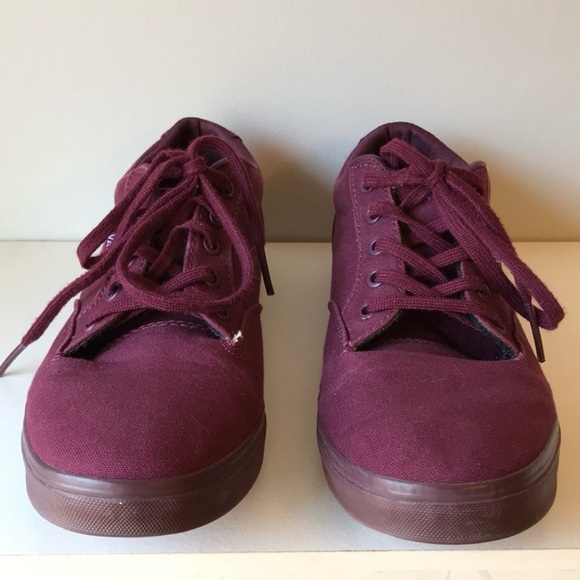 Vans Women’s Sneakers Size 9 Burgundy Canvas Lace-Up Sneakers - Picture 5 of 12